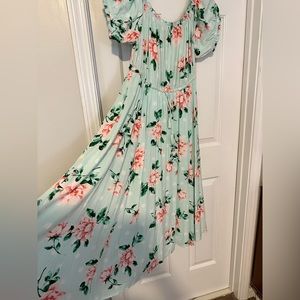 Torrid Mint Green Floral Midi Dress